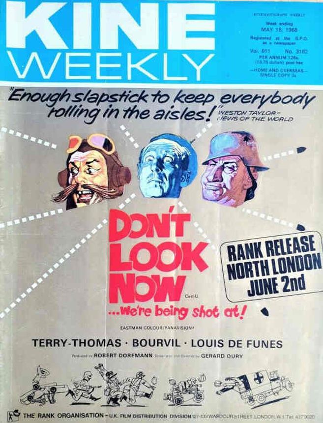 KINE WEEKLY magazine cover 18 May 1968