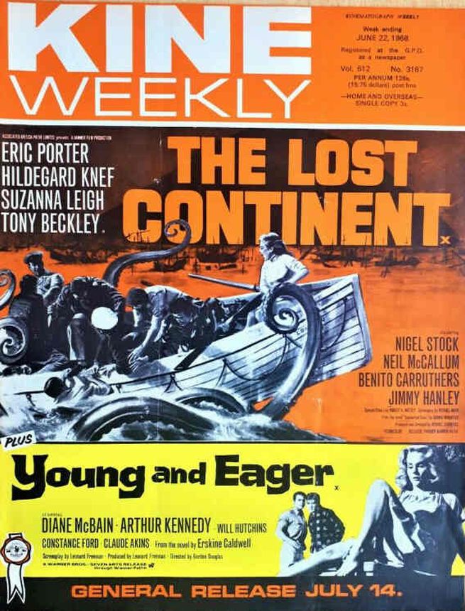 KINE WEEKLY magazine cover 22 June 1968