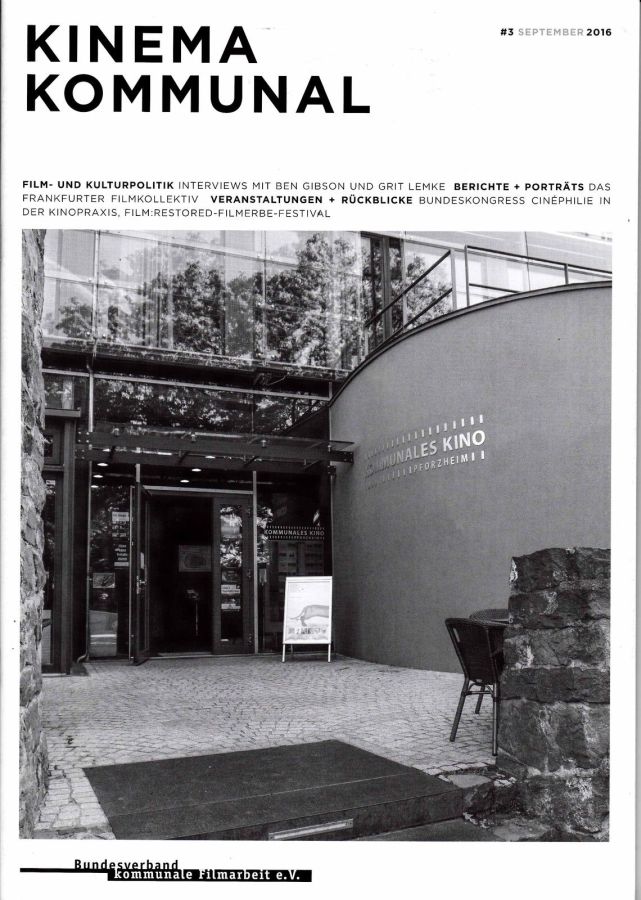 KINEMA KOMMUNAL magazine cover Issue 3 September 2016
