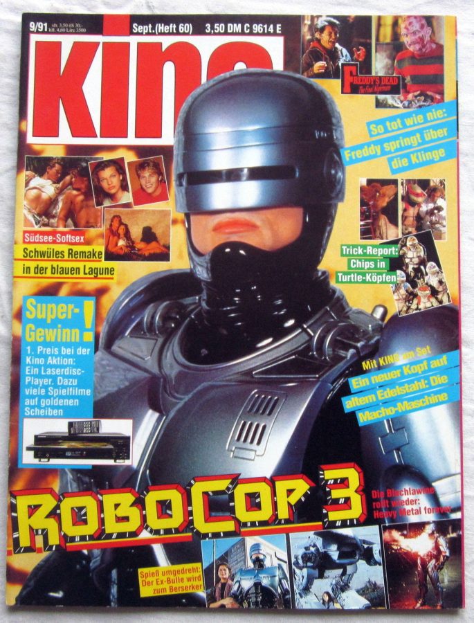 KINO (86-95) magazine cover Issue 60 September 1991