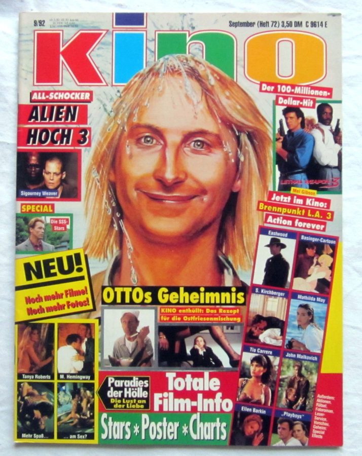 KINO (86-95) magazine cover Issue 72 September 1992
