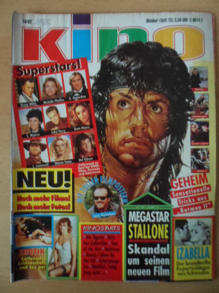 KINO (86-95) magazine cover Issue 73 October 1992