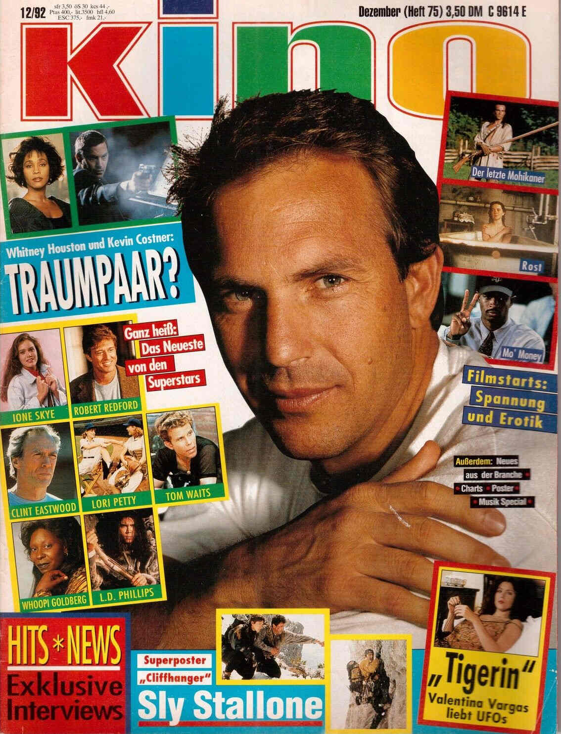 KINO (86-95) magazine cover Issue 75 December 1992