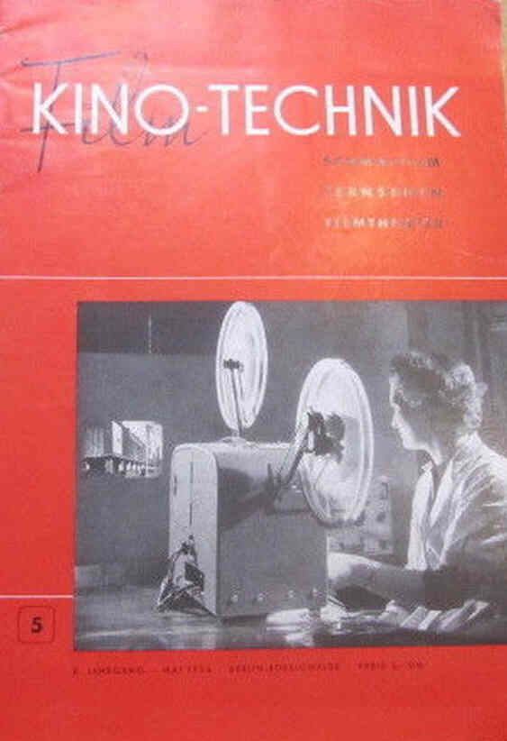 KINO-TECHNIK magazine side cover  May 1954