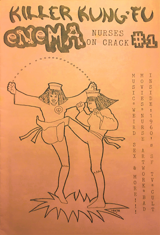KILLER KUNG-FU ENEMA NURSES magazine side cover Issue 1   1989