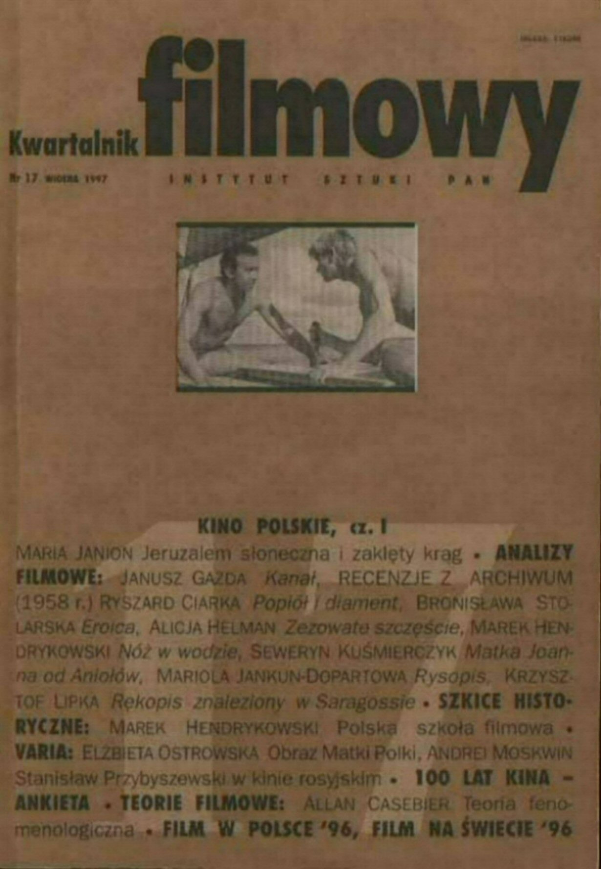 KWARTALNIK FILMOWY magazine cover Issue 17 Spring 1997