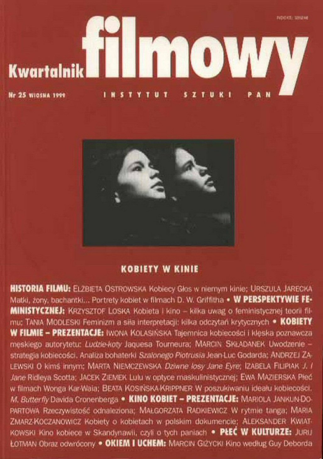 KWARTALNIK FILMOWY magazine side cover Issue 25 Spring 1999