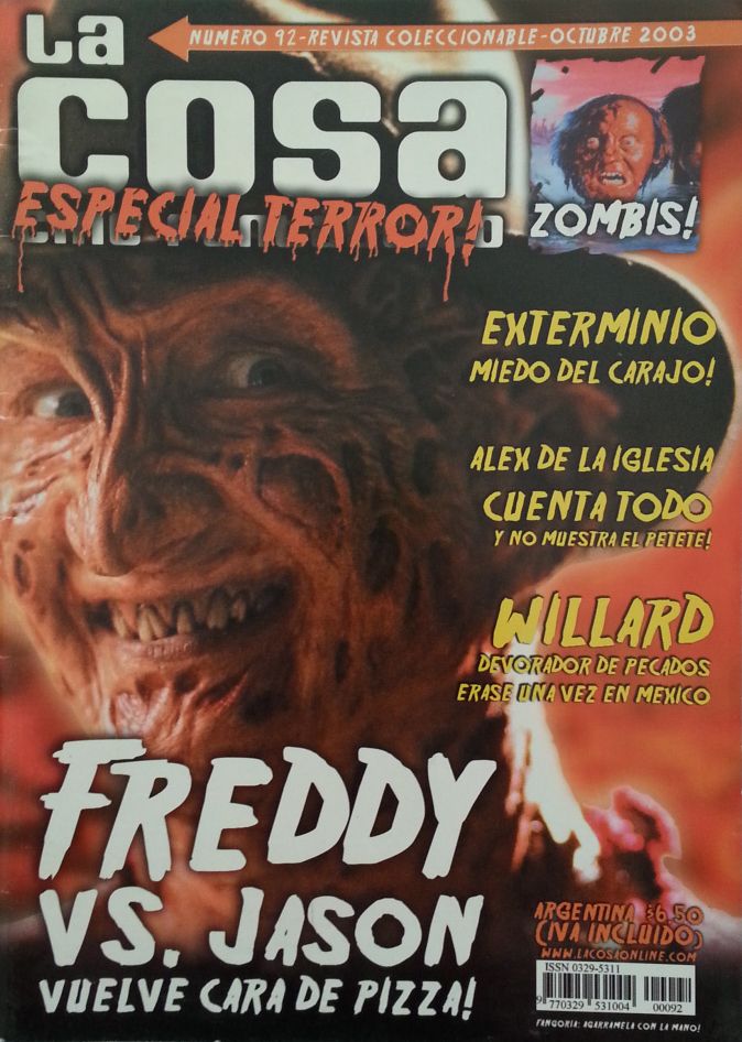 LA COSA CINE magazine cover Issue 92 October 2003