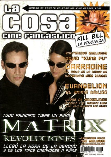 LA COSA CINE magazine cover Issue 93 November 2003