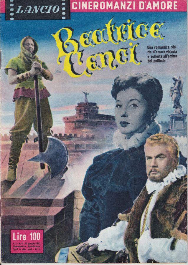 LANCIO CINEROMANZI magazine side cover 25 June 1957