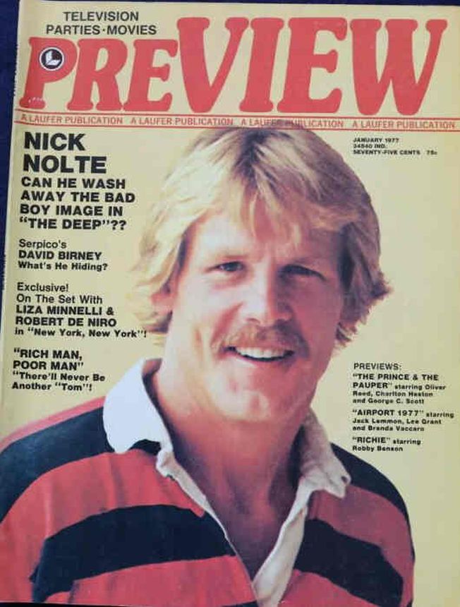 PREVIEW (Laufer) magazine cover  Vol 1 No  5 January 1977