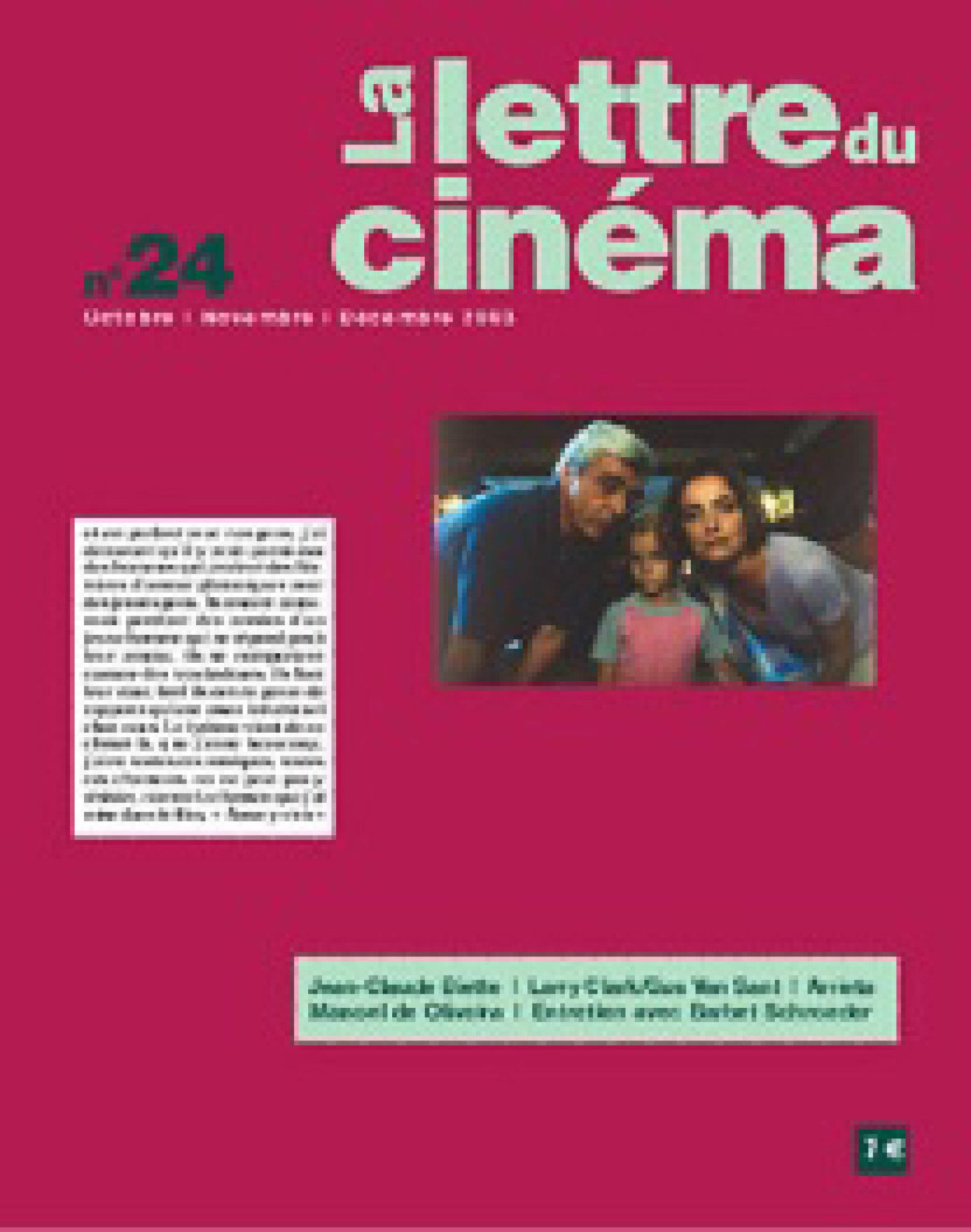 LETTRE DU CINEMA | LA magazine side cover Issue 24   