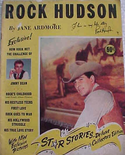 LIFE STORY (Dell) magazine side cover  Rock Hudson  1956