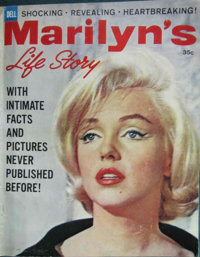 LIFE STORY (Dell) magazine side cover  Marilyn Monroe  1962