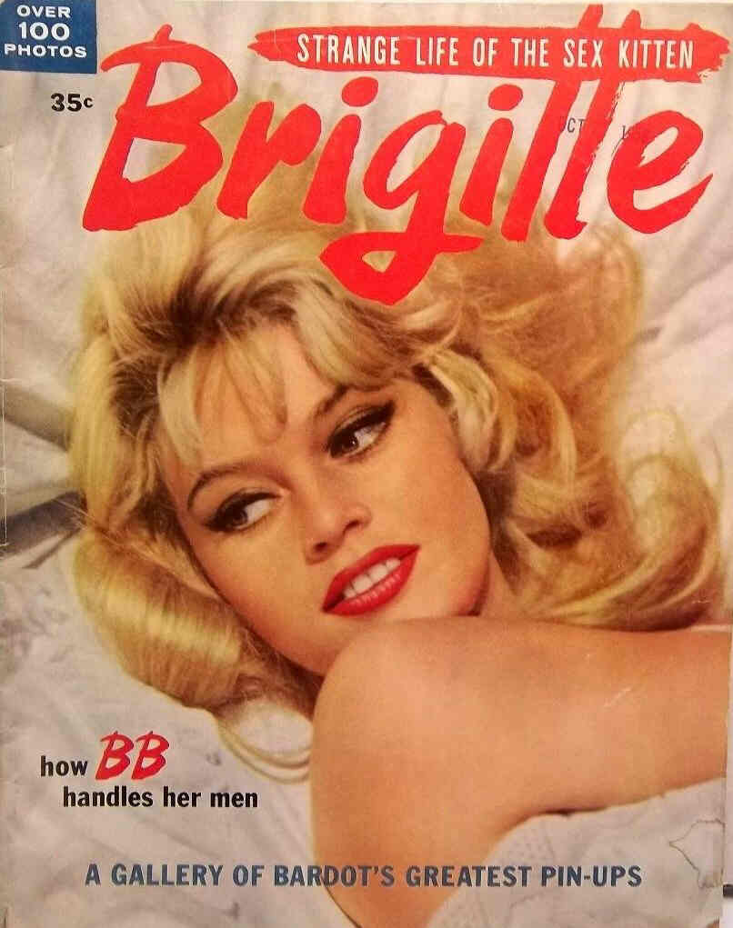 LIFE STORY (Dell) magazine side cover  Brigitte Bardot  1958