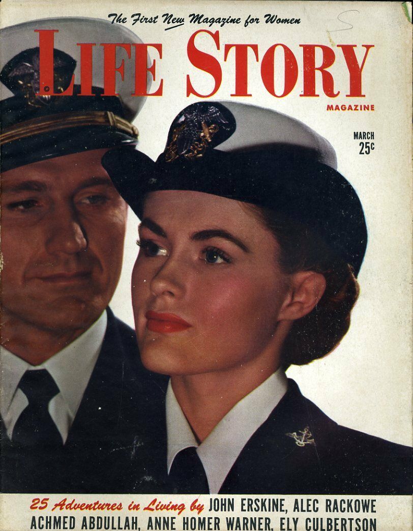 LIFE STORY (Dell) magazine side cover  March 1944