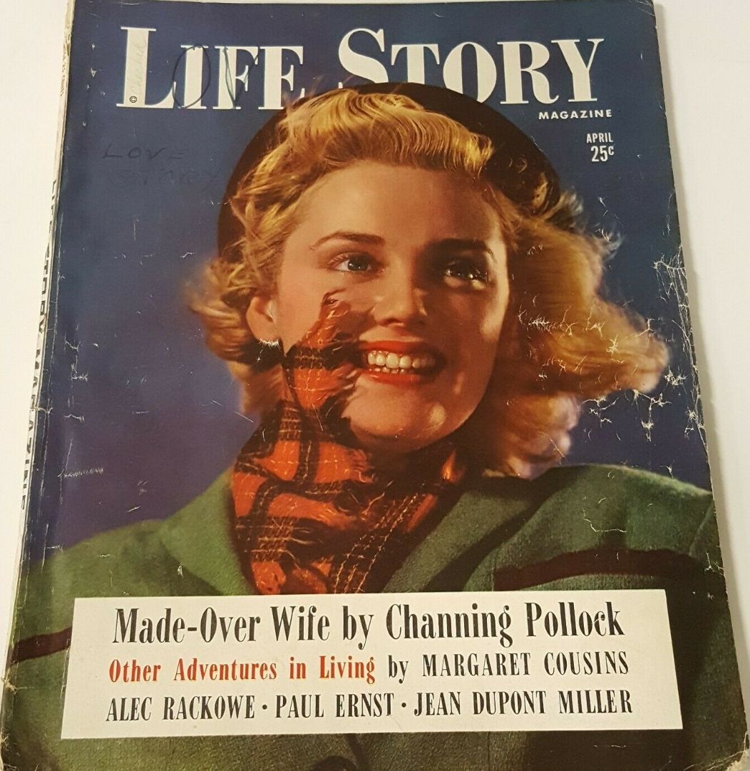 LIFE STORY (Dell) magazine side cover  April 1944