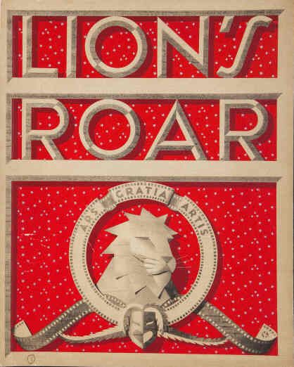 LIONS ROAR magazine cover Issue 1  1941
