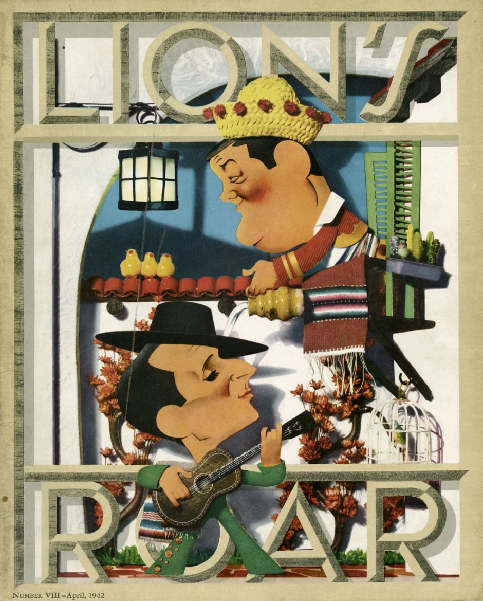 LIONS ROAR magazine side cover April 1942