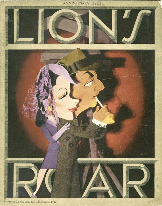 LIONS ROAR magazine side cover July/August 1942