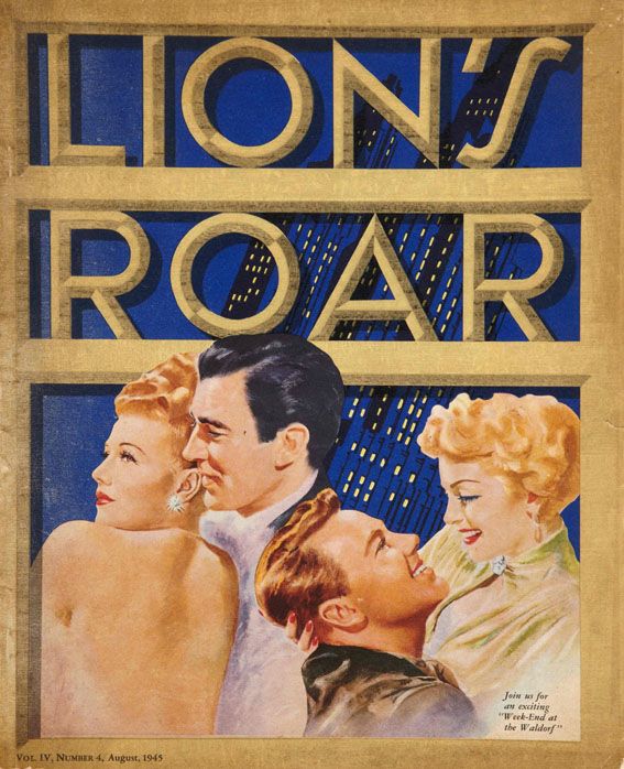 LIONS ROAR magazine side cover August 1945