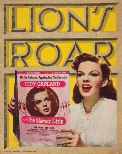 LIONS ROAR magazine side cover November 1945