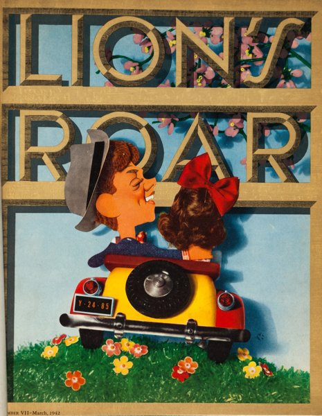 LIONS ROAR magazine side cover March 1942