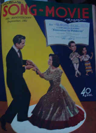 LITERARY SONG-MOVIE magazine side cover September 1951
