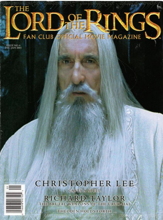 LORD OF THE RINGS magazine side cover Issue 6 December 2002