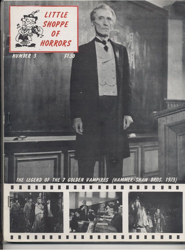 LITTLE SHOPPE OF HORRORS magazine side cover Issue 3  1976