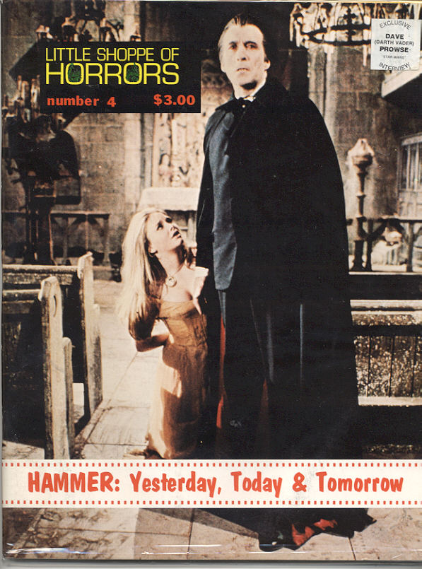 LITTLE SHOPPE OF HORRORS magazine side cover Issue 4 April 1978