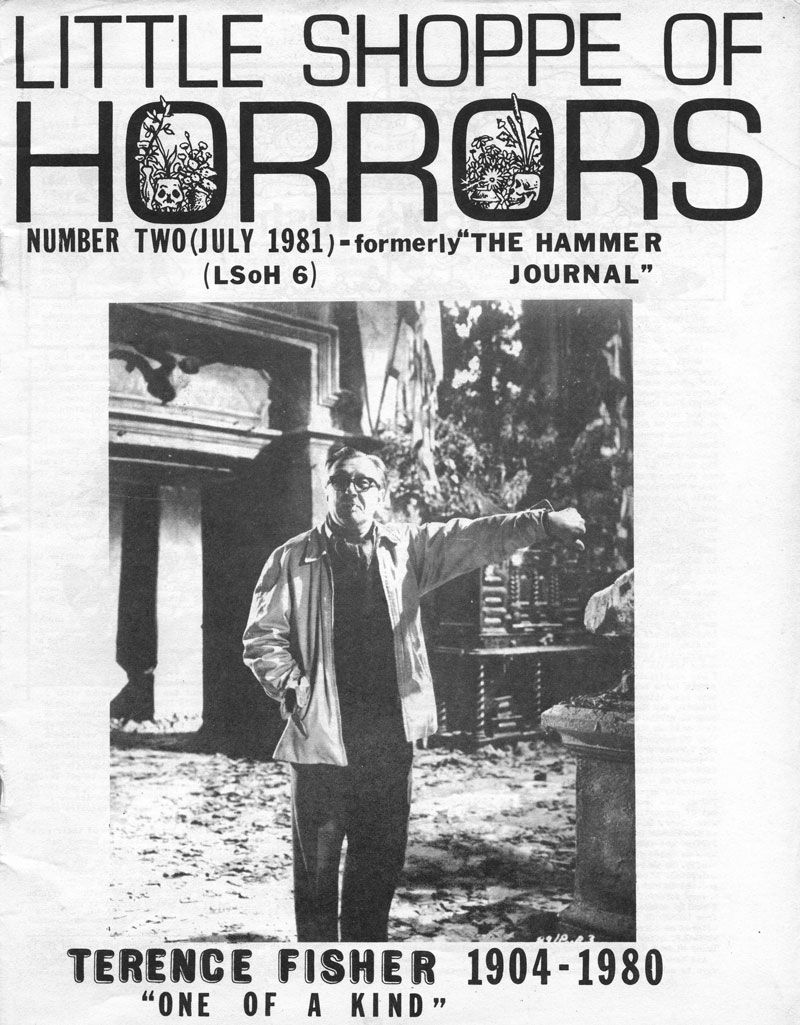 LITTLE SHOPPE OF HORRORS magazine side cover Issue 6 July 1981