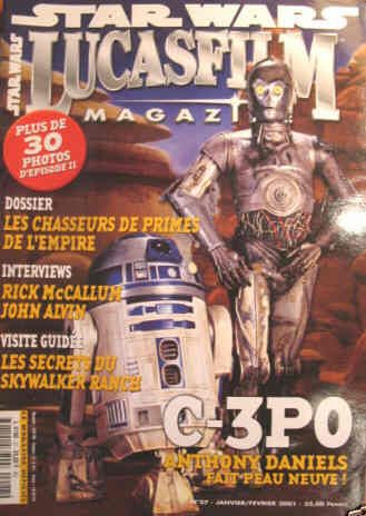 LUCASFILM STAR WARS magazine cover Issue 27 January/February 2001