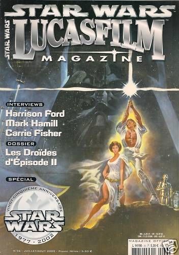 LUCASFILM STAR WARS magazine cover Issue 36 July/August 2002