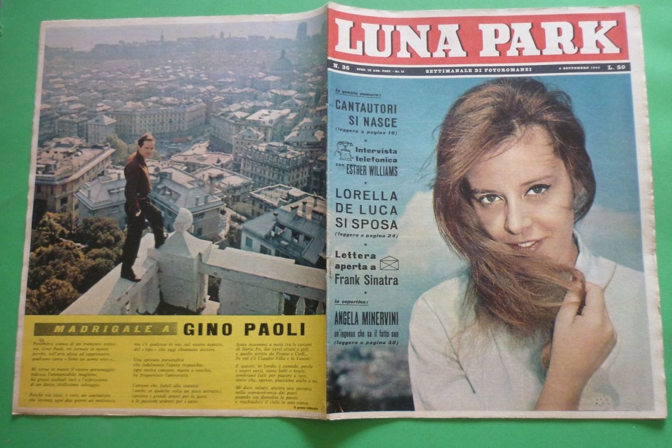 LUNA PARK magazine side cover Issue 36 6 September 1962