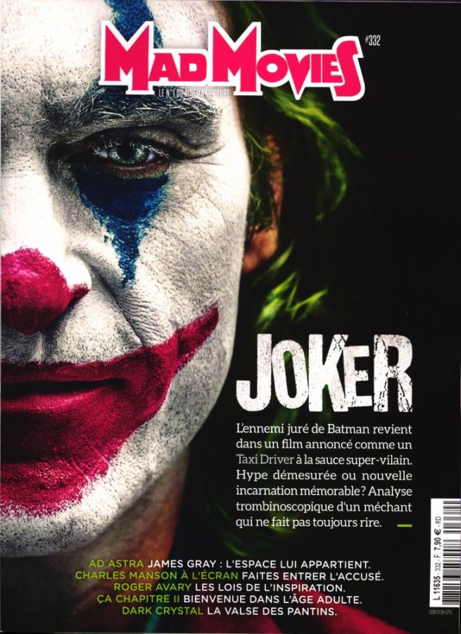 MAD MOVIES magazine side cover Issue 332  September 2019