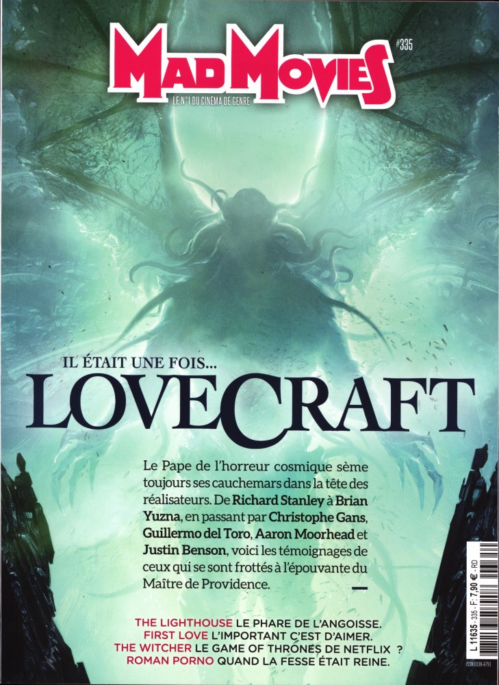 MAD MOVIES magazine side cover Issue 335  December 2019