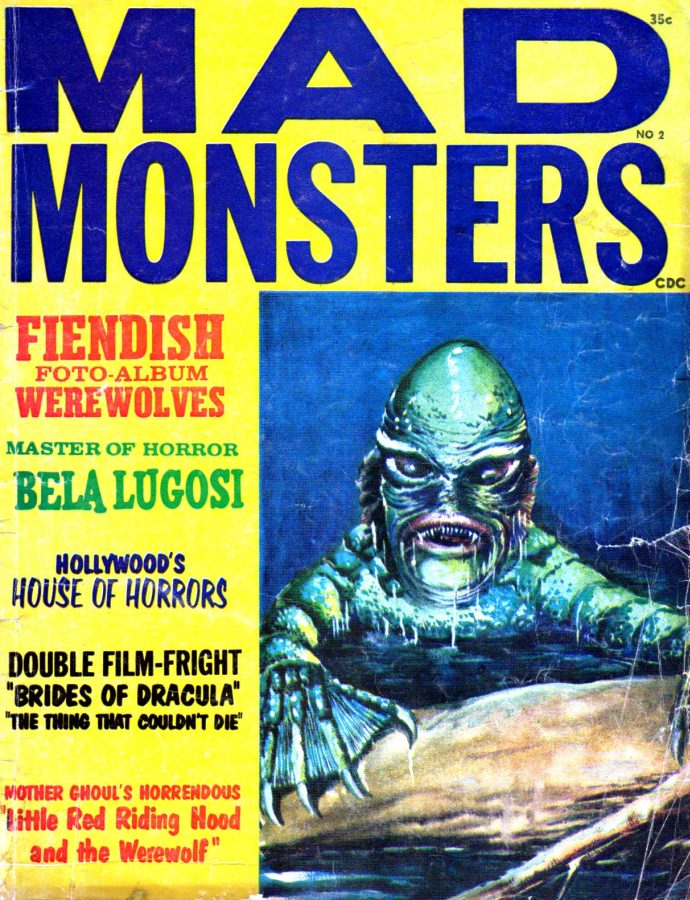 MAD MONSTERS magazine side cover Issue 2  1961