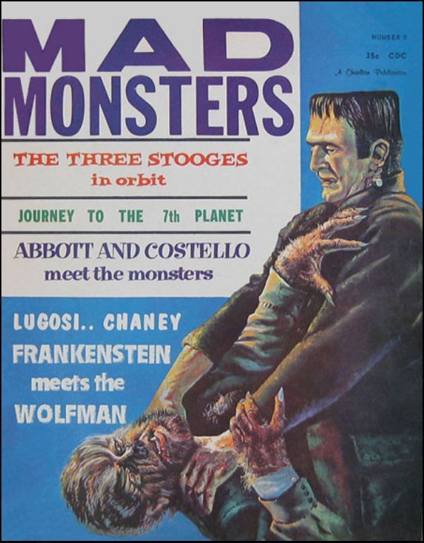 MAD MONSTERS magazine side cover Issue 5  1963
