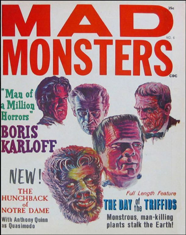 MAD MONSTERS magazine side cover Issue 6 Fall 1963
