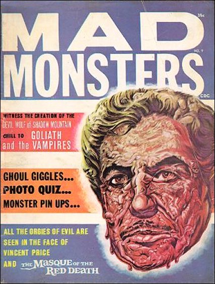 MAD MONSTERS magazine side cover Issue 9 Winter 1964