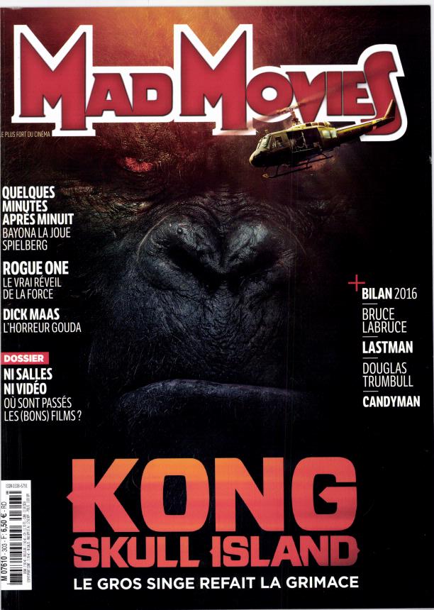 MAD MOVIES magazine side cover Issue 303  January 2017