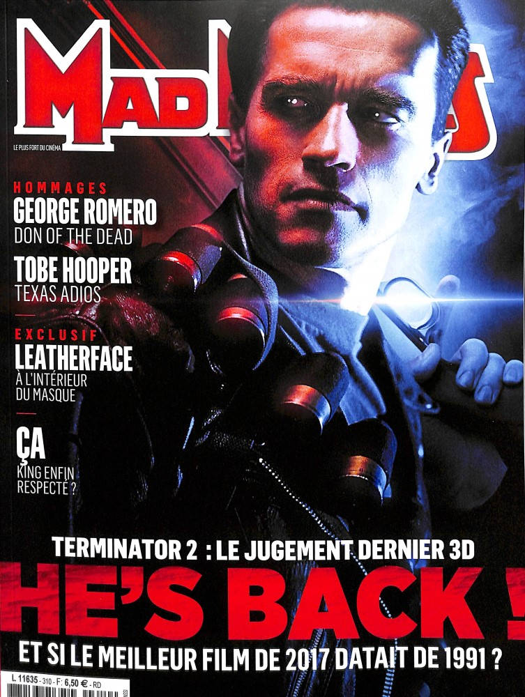 MAD MOVIES magazine side cover Issue 310  September 2017
