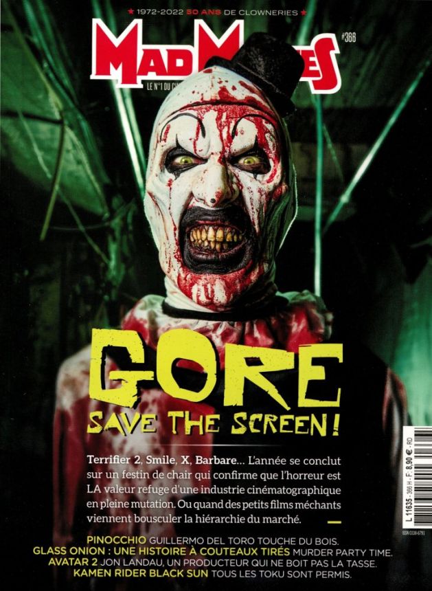 MAD MOVIES magazine side cover Issue 366  December 2022