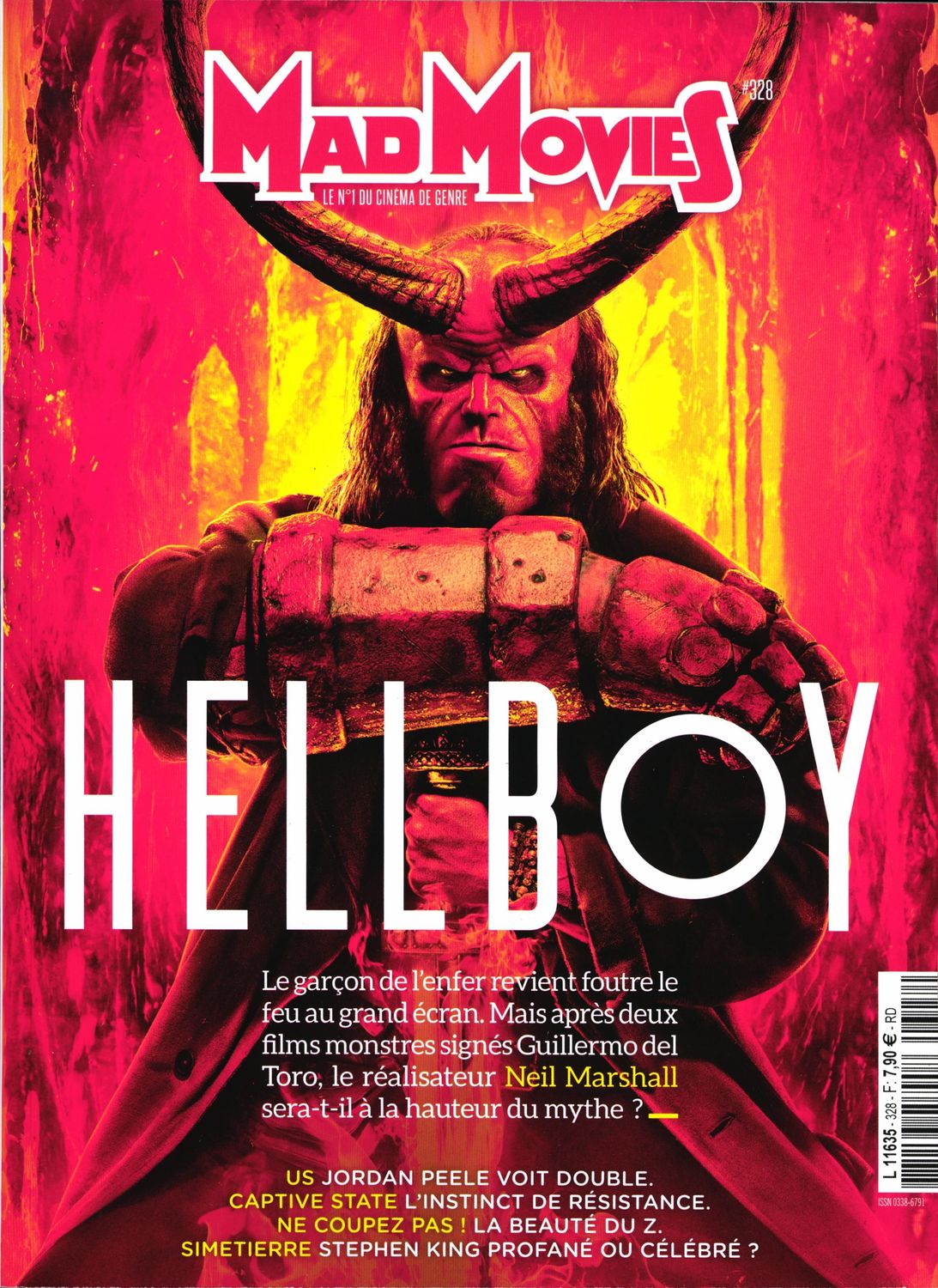 MAD MOVIES magazine side cover Issue 328  April 2019