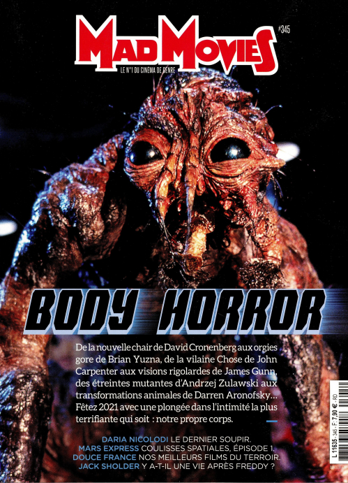 MAD MOVIES magazine side cover Issue 345  January 2021