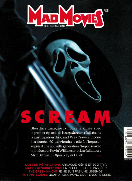 MAD MOVIES magazine side cover Issue 356  January 2022