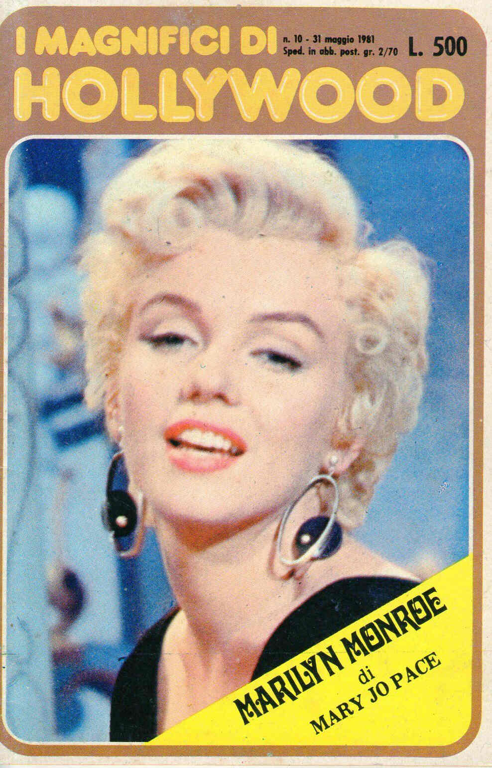 MAGNIFICI DI HOLLYWOOD magazine side cover Issue 10 31 May 1981