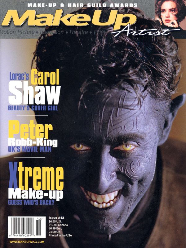 MAKE-UP ARTIST magazine side cover Issue 42 April/May 2003