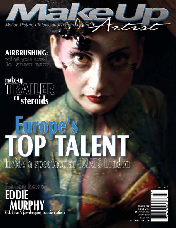 MAKE-UP ARTIST magazine side cover Issue 65 March/April 2007